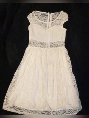 bailey blue White Lace Girls' Dress